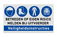 Veiligheidsbord vlak Alupanel (2mm)