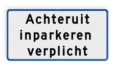 Aluminium informatiebord met een dubbel omgezette rand