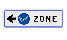 Aluminium informatiebord met een dubbel omgezette rand