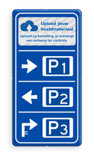 Aluminium informatiebord met een dubbel omgezette rand
