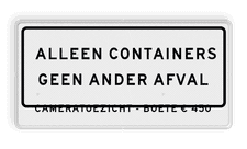 Aluminium informatiebord met een dubbel omgezette rand