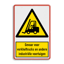 Veiligheidsbord met dubbel omgezette rand