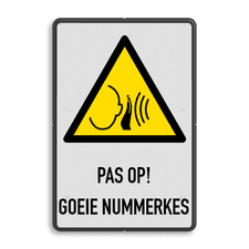 Veiligheidsbord met dubbel omgezette rand