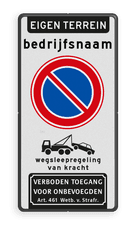 Aluminium informatiebord met een dubbel omgezette rand