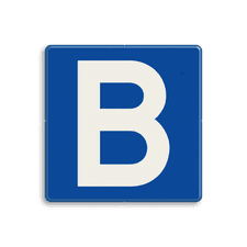 Aluminium informatiebord met een dubbel omgezette rand