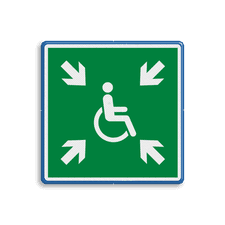 Veiligheidsbord met dubbel omgezette rand