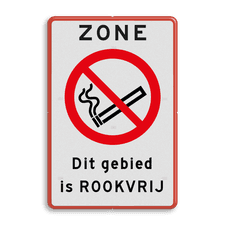 Aluminium informatiebord met dubbel omgezette rand