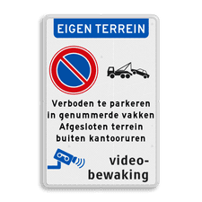 Aluminium informatiebord met dubbel omgezette rand