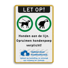 Aluminium informatiebord met een dubbel omgezette rand