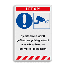 Veiligheidsbord met dubbel omgezette rand