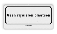 Aluminium informatiebord met een dubbel omgezette rand