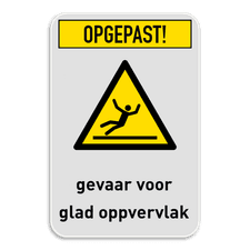 Veiligheidsbord met dubbel omgeplooide rand
