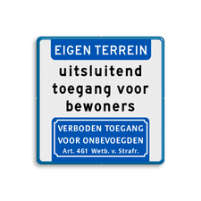 Aluminium informatiebord met een dubbel omgezette rand