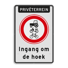 Aluminium informatiebord met dubbel omgezette rand