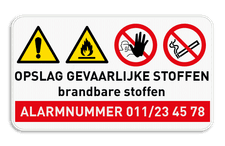 Veiligheidsbord met dubbel omgeplooide rand