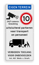 Aluminium informatiebord met een dubbel omgezette rand