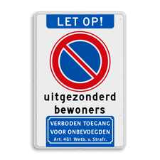 Aluminium informatiebord met dubbel omgezette rand