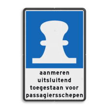 Aluminium scheepvaartbord met een dubbel omgezette rand