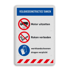 Veiligheidsbord met dubbel omgezette rand