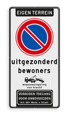 Aluminium informatiebord met een dubbel omgezette rand