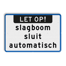 Aluminium informatiebord met een dubbel omgezette rand