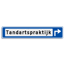 Aluminium versterkt kokerprofiel Verwijsbord