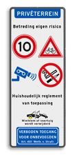 Aluminium informatiebord met een dubbel omgezette rand