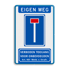 Aluminium informatiebord met dubbel omgezette rand