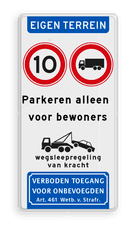 Aluminium informatiebord met een dubbel omgezette rand