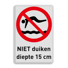 Veiligheidsbord met dubbel omgezette rand