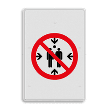 Veiligheidsbord met dubbel omgezette rand