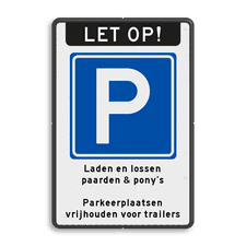 Aluminium informatiebord met dubbel omgezette rand