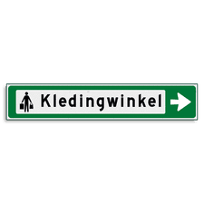 Aluminium versterkt kokerprofiel Verwijsbord