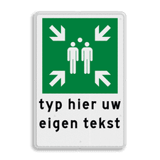 Aluminium informatiebord met dubbel omgezette rand