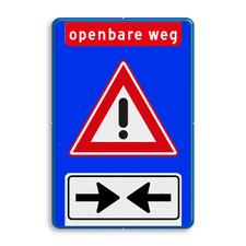Aluminium informatiebord met dubbel omgezette rand