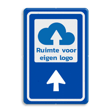 Aluminium informatiebord met een dubbel omgezette rand