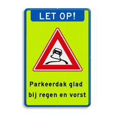 Aluminium informatiebord met dubbel omgezette rand