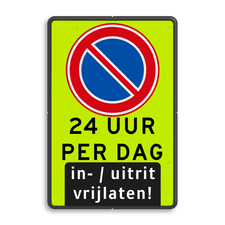 Aluminium informatiebord met dubbel omgezette rand