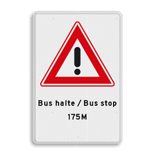 Aluminium informatiebord met dubbel omgezette rand
