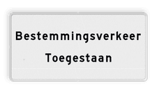 Aluminium informatiebord met een dubbel omgezette rand