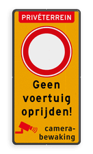 Aluminium informatiebord met een dubbel omgezette rand