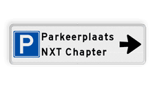 Aluminium informatiebord met een dubbel omgezette rand