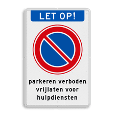 Aluminium informatiebord met dubbel omgezette rand