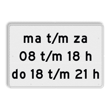 Aluminium informatiebord met een dubbel omgezette rand