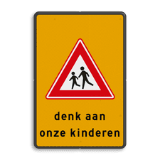 Aluminium informatiebord met dubbel omgezette rand