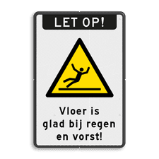 Aluminium informatiebord met dubbel omgezette rand