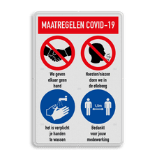 Veiligheidsbord met dubbel omgezette rand