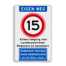Aluminium informatiebord met dubbel omgezette rand