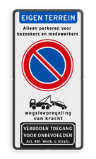 Aluminium informatiebord met een dubbel omgezette rand