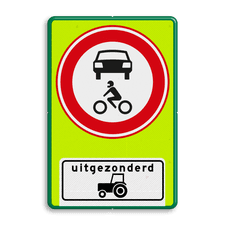 Aluminium informatiebord met dubbel omgezette rand